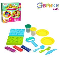 Зверюшки-печенюшки Эврики, 5 баночек с пластилином