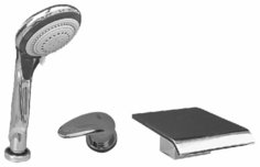 Смеситель для ванны с душем Slezak RAV Dunaj D473.5Y встраиваемый лейка в комплекте хром