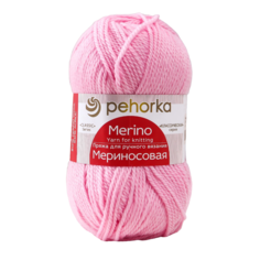 Пряжа Мериносовая 50%меринос.шерсть 50% акрил 200м/100гр (24-Орхидея) Пехорка