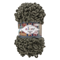 Пряжа ALIZE Puffy fine, 100% микрополиэстер, 14,5 мх100 г, 03 хаки