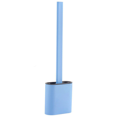 Комплект для туалета ершик+ подставка силиконовый голубой Dobb&Mopp