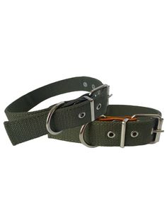 Ошейник Glogin Frais брезентовый двойной короткий 35мм х 40-55см
