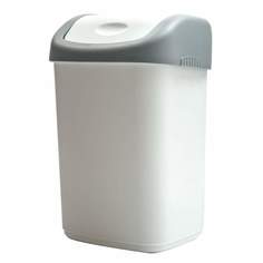 Ведро-контейнер для мусора урна OfficeClean, 14л, качающаяся крышка, серое 299881 RS