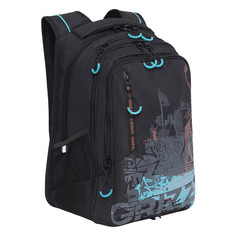 Рюкзак Grizzly RU-338-1 /2 черный-бирюзовый