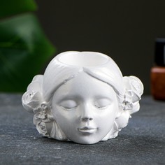 Цветочное кашпо Хорошие сувениры Девочка с цветами в волосах Р00013442 0,15 л белый 1 шт.