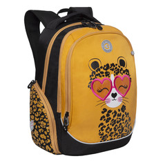 Рюкзак школьный Grizzly RG-368-1 /2 черный-желтый