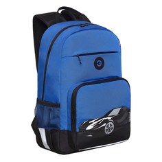 Рюкзак школьный Grizzly RB-355-1 /1 черный-синий