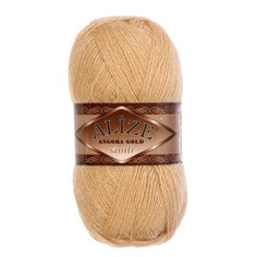 Пряжа ALIZE Angora Gold Simli, 500 мх100 г, 95 светло-бежевая