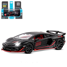Машинка инерционная Автопанорама 1:32 Lamborghini SVJ, черный матовый