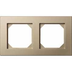 LIREGUS Рамка двойная для розеток Эпсилон K14-245-02 E/Ch шампань 28-319