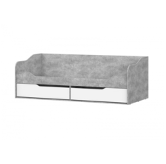 SV-Мебель Кровать-диван с ящиками (Без фотопечати) ГРЕЙ (Цемент светлый / Белый)