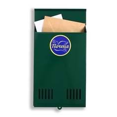 Ящик почтовый без замка (с петлёй), вертикальный, зелёный No Brand