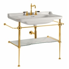 Консоль для раковины Kerasan Waldorf 9197K2oro, золото