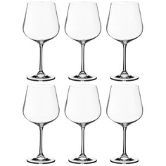 Набор бокалов для вина из 6 шт. Crystal Bohemia dora/strix 600 мл высота 22 см