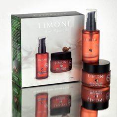 Набор LIMONI Snail Repair Set Ampoule 30ml+All in one Cream 50мл