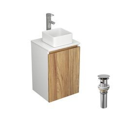 Комплект для ванной Bau Dream (Тумба Bau Dream Blackwood 40, раковина BAU Mini 24х24, смес Bauedge