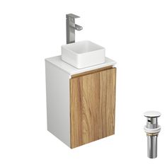 Комплект для ванной Bau Dream (Тумба Bau Dream Blackwood 40, раковина BAU Mini 24х24, смес Bauedge