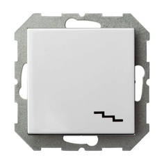 LIREGUS Выключатель проходной одноклавишный Эпсилон IP6 10-001-01 E/B белый без рамки 28-0
