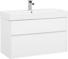 Тумба с раковиной AQUANET Бруклин 100 Белый