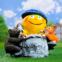 Садовая фигура "Колобок" 36х50х40см Хорошие сувениры