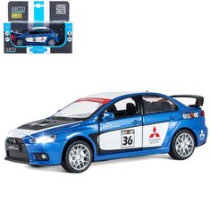 Машинка инерционная Автопанорама 1:32 Mitsubishi Lancer Evolution, синий