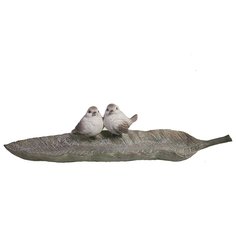 Декоративная подставка под мелочи Лист с птичками (акрил), 41*11*9 см KSMR-713459/D057 No Brand