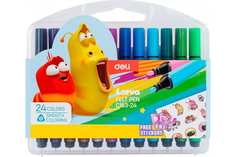 Фломастеры Deli EC153-24 Larva Вентилируемый 24цв.