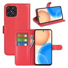 Чехол-книжка PRESTIGE с функцией подставки для Honor X8 красный Huawei
