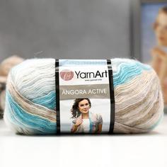 Пряжа YarnArt Angora Active 25% мохер, 75% акрил 500 м /100 гр (852 бир-крем-бел)