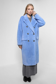 Шуба женская Belucci BL22096114-009 голубая 48 RU
