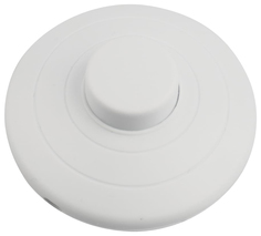 Выключатель-кнопка 250V 2А ON-OFF белый (напольный - для лампы) Rexant