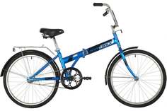 Велосипед NOVATRACK 24" TG-24 classic 1.1 складной, синий, тормоз ножной, багажник, крылья