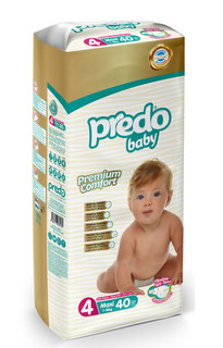 Подгузники Predo Baby Maxi №4 Преимущественная пачка 40 шт. 7-18 кг