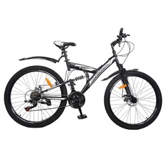 Велосипед ROOK TS260D 2021 18" черный/серебристый