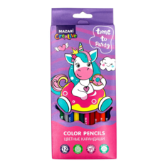 Карандаши цветные Mazari Time To Party 12 шт