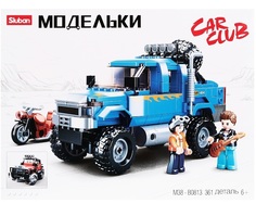Конструктор Sluban Джип синий 363 деталей M38-B0813