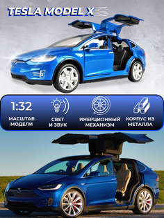 Коллекционная машинка металлическая OUBAOLOON Tesla Model X инерционная 6810