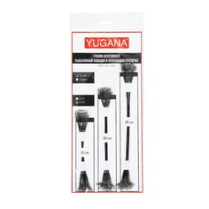YUGANA Набор стальных поводков 1 ? 7 нитей, нейлоновая оболочка, 12.5 кг, 45 шт, черный