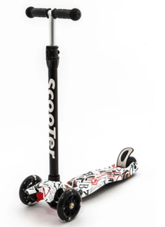 Самокат Scooter BKS-210 PRINT 3-х колес. с подсвет graphic 63 50 кг