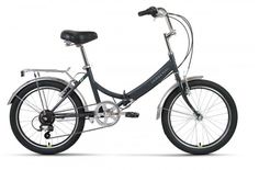 Велосипед FORWARD ARSENAL 20 2.0 (20" 6 ск. рост. 14") 2022, черный/зеленый, RBK22FW20533