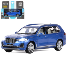Машинка инерционная Автопанорама М1:32, BMW X7 синий, JB1251314
