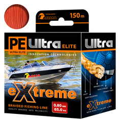 Плетеный Шнур Для Рыбалки Aqua Pe Ultra Extreme 0,80mm (Цвет Красный) 150m