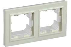 IEK BRITE Рамка 2-мест. IP44 РУ-2-БрКр-44 беж.