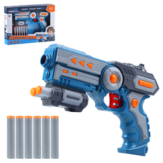 Игрушечное оружие Маленький воин Бластер, 6 мягких пуль, ручной затвор, JB0211107