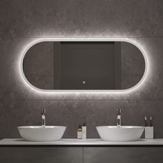 Зеркало Art&Max Bari 50x120, белый матовый AM-Bar-500-1200-DS-F-White