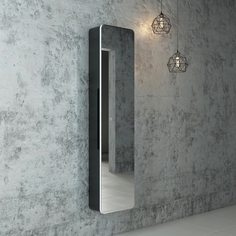 Шкаф-пенал с зеркалом Art&Max Lecce 37 AM-Lec-360-1560-1D-DS-F-Nero