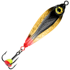 Блесна для рыбалки зимняя AQUA ГЮРЗА 32,0g цвет 02 (золото, черный металлик) 1 штука.