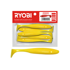 Мягкая силиконовая приманка риппер Ryobi MINNOW (93mm), CN004 (sweet melon), 5 шт.