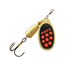 Блесна для рыбалки AQUA COMET+BELL 08,0g, леп. № 4, DZ-06 (золото, черный, красный), 1 шт.