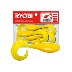 Мягкая силик. приманка риппер-твистер Ryobi FANTAIL (62mm), CN004 (sweet melon), 5шт